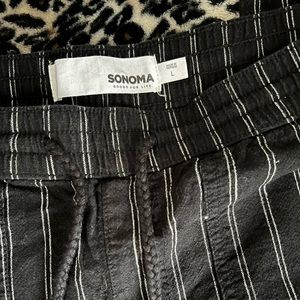 Sonoma linen/cotton wide leg pants